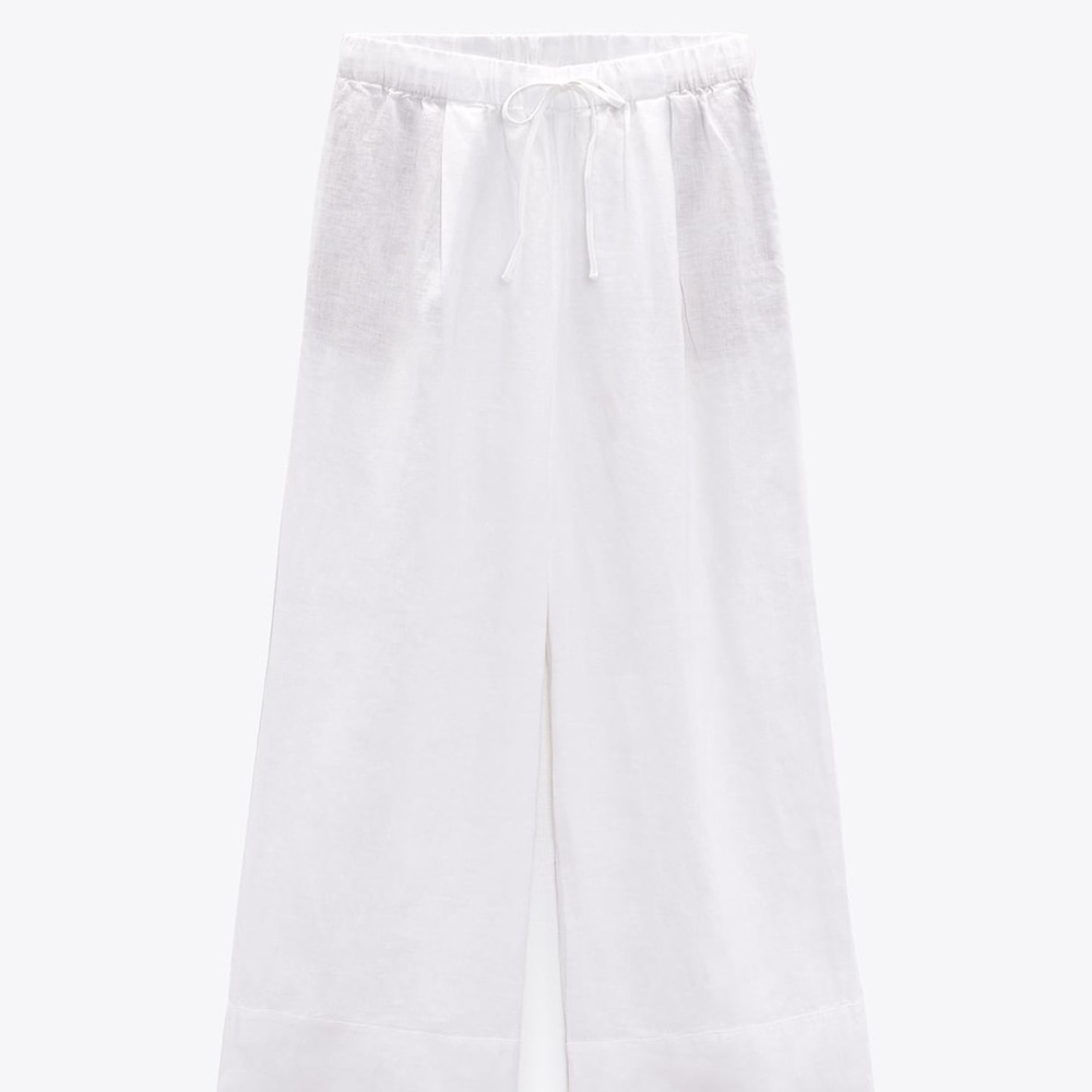 Zara linen palazzo pants